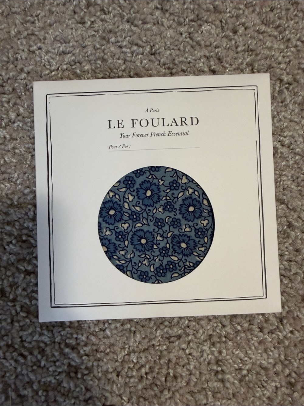 Sézane Le Foulard Blue Floral Scarf (Le Foulard)
